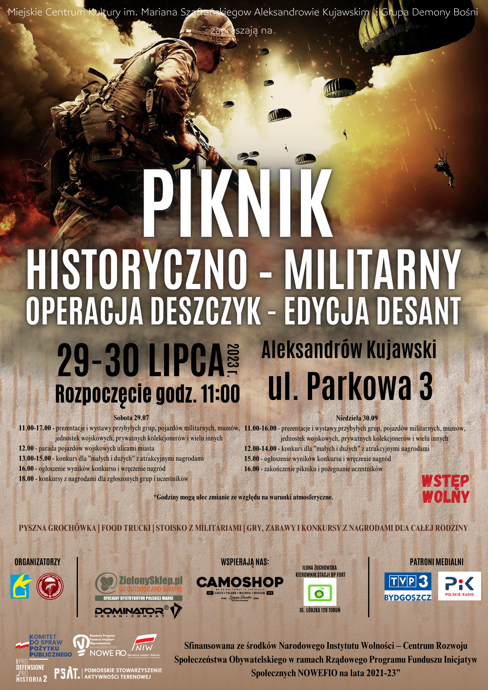 Piknik Historyczno Militarny OPERACJA DESZCZYK Edycja Desant1